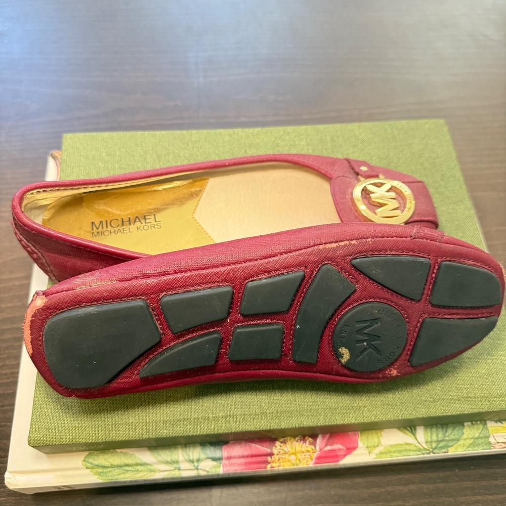 michael kors burgundy ballet flats - Picture 4 of 4